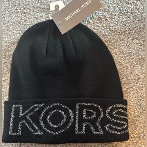 Michael Kors Black Knit Beanie